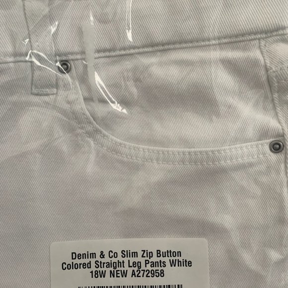 NWT DENIM & CO HOW SLIMMING STRAIGHT LEG JEANS 24W - Picture 10 of 16